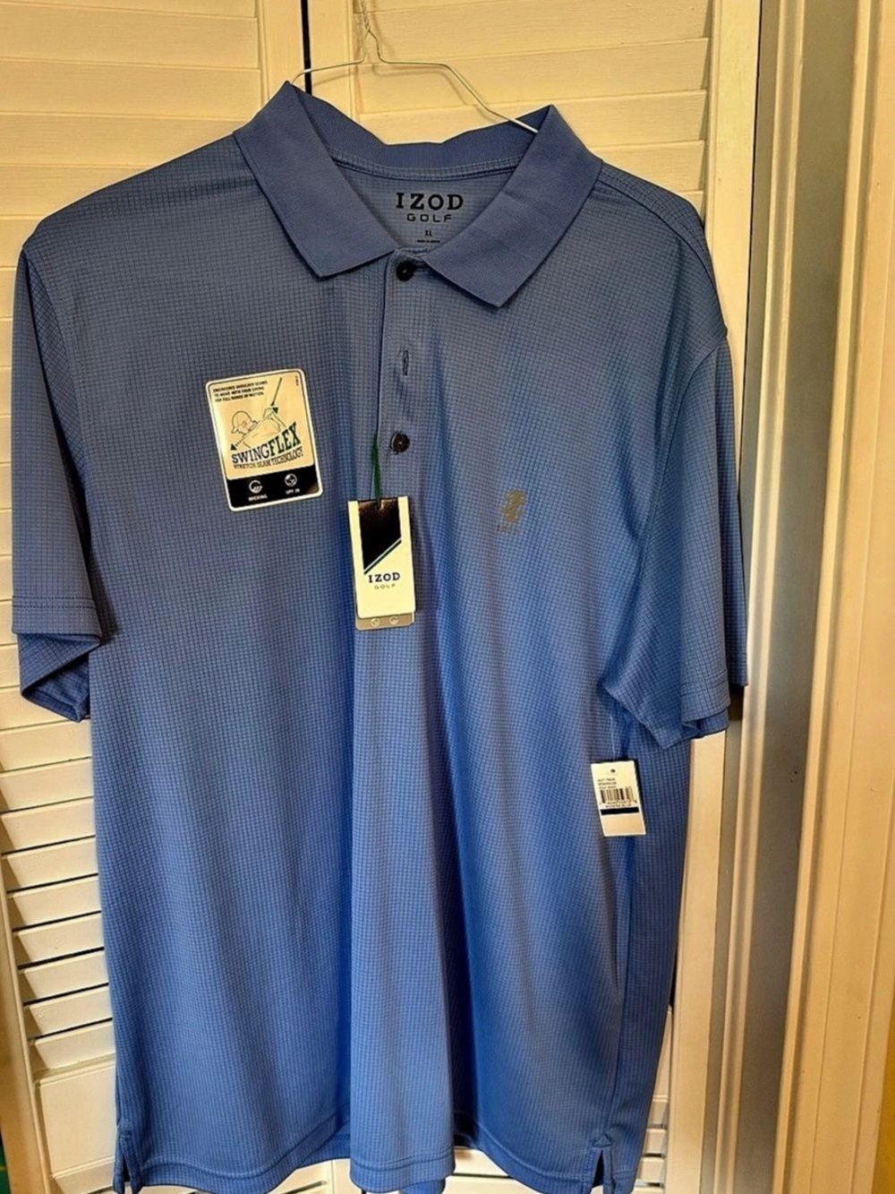 IZOD Golf Swingflex Elite Mesh Polo Men's Blue Polo Size XL